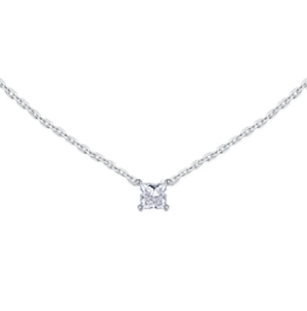 0.4ct Princess Cut Lab-Grown Diamond Necklace