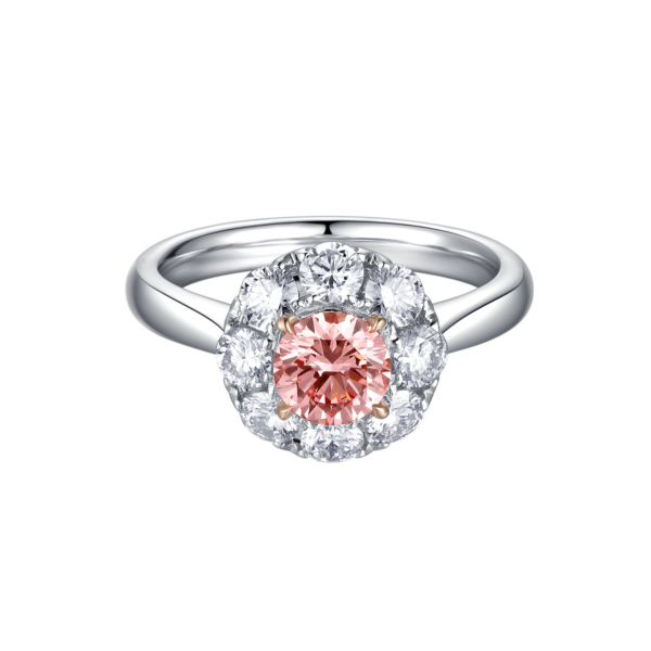 0.71ct Lab-Grown Pink Diamond Ring