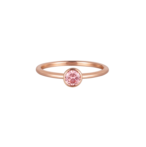 0.24ct Lab-Grown Pink Diamond Ring