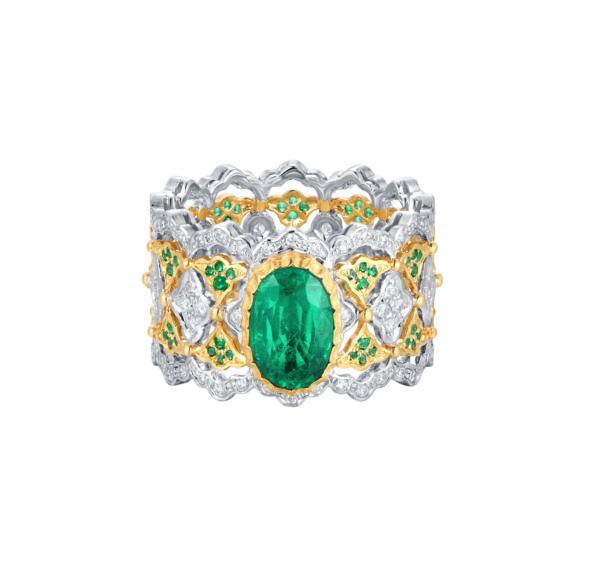 1.38ct Oval Cut Emerald Ring